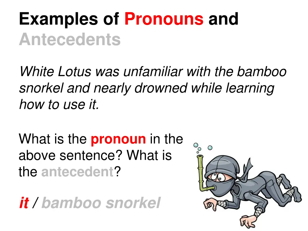 examples of pronouns and antecedents 2