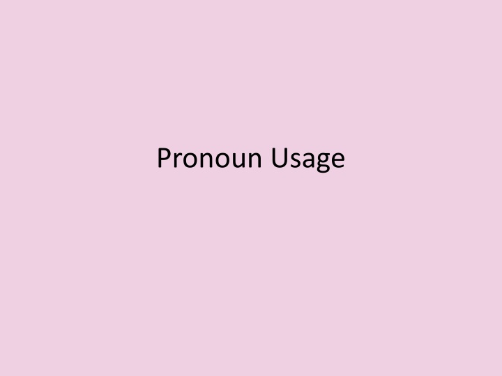 pronoun usage