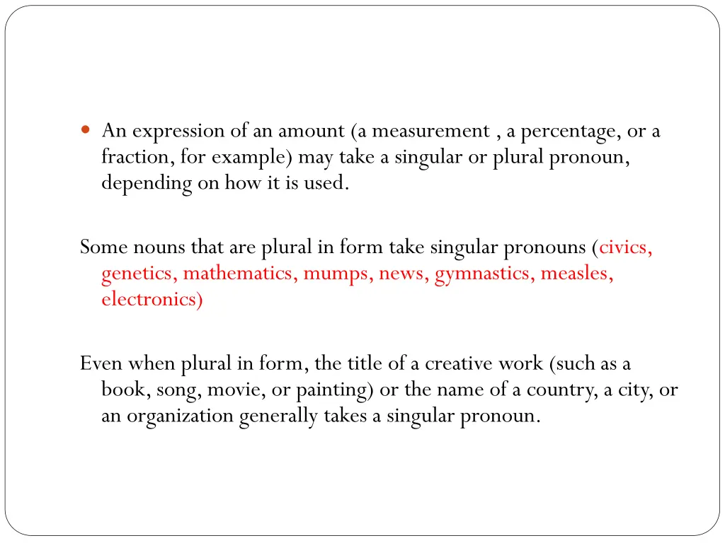 an expression of an amount a measurement