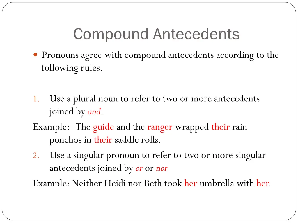 compound antecedents