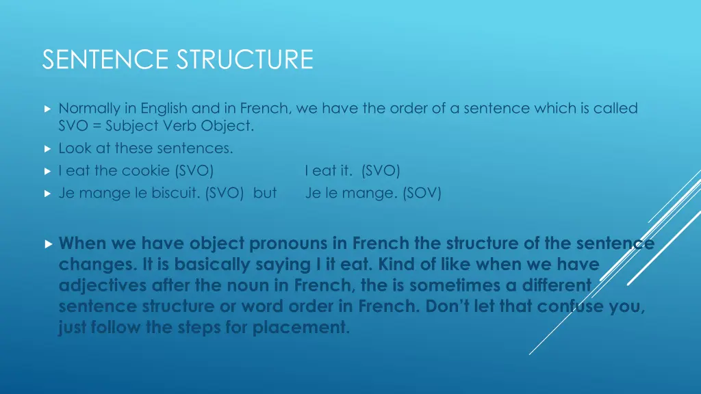 sentence structure