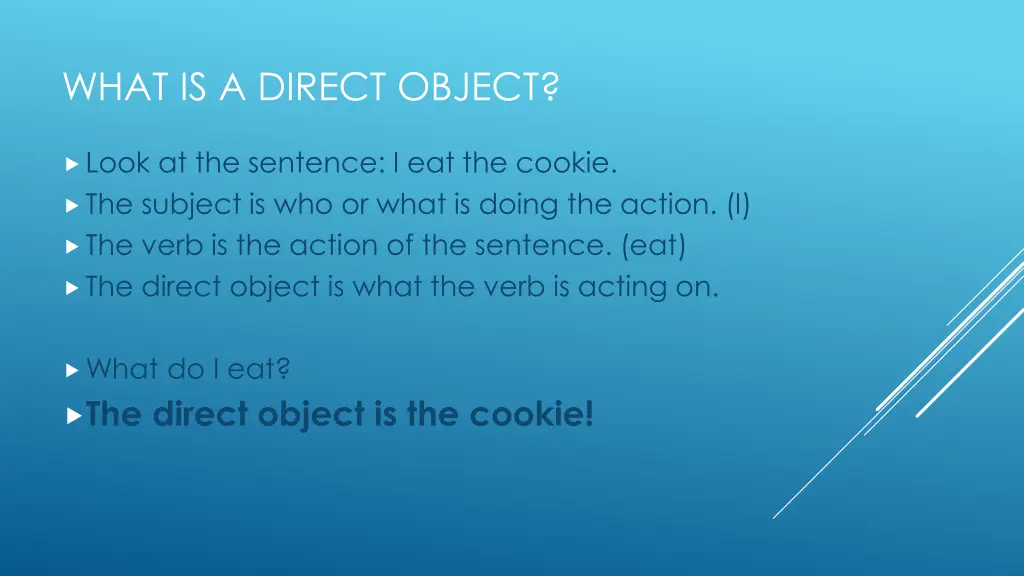 what is a direct object