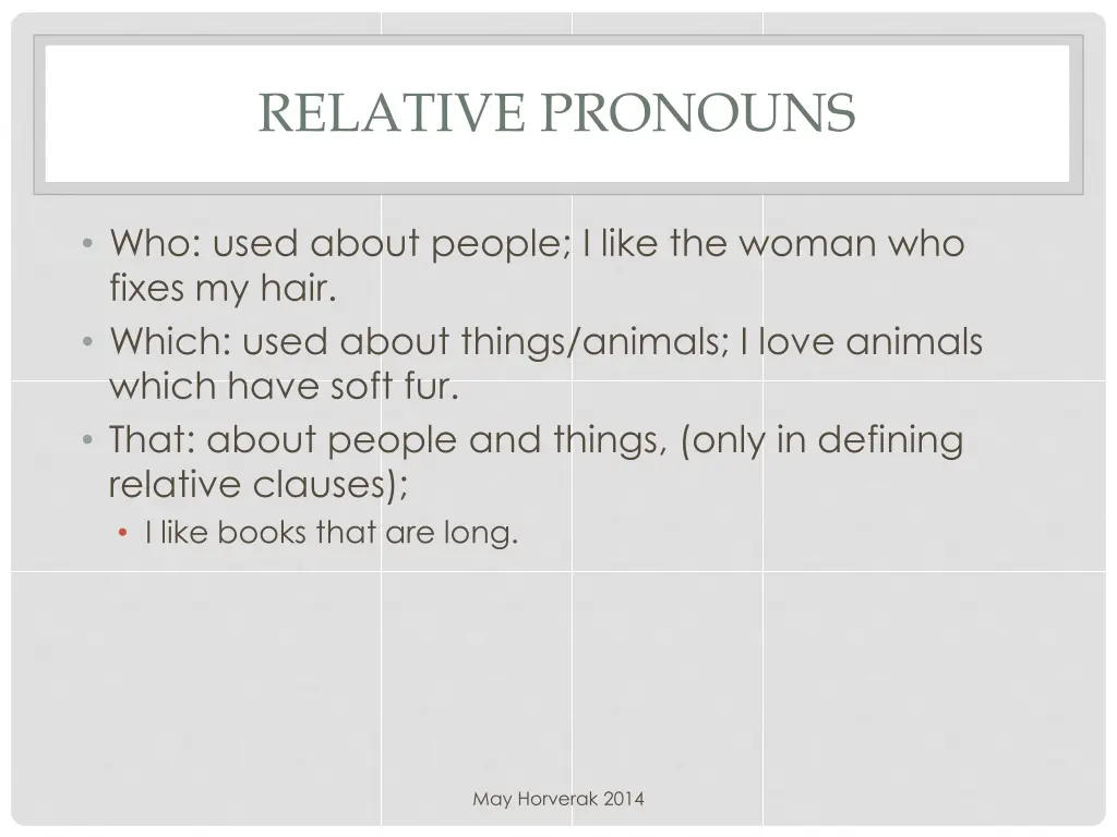 relative pronouns