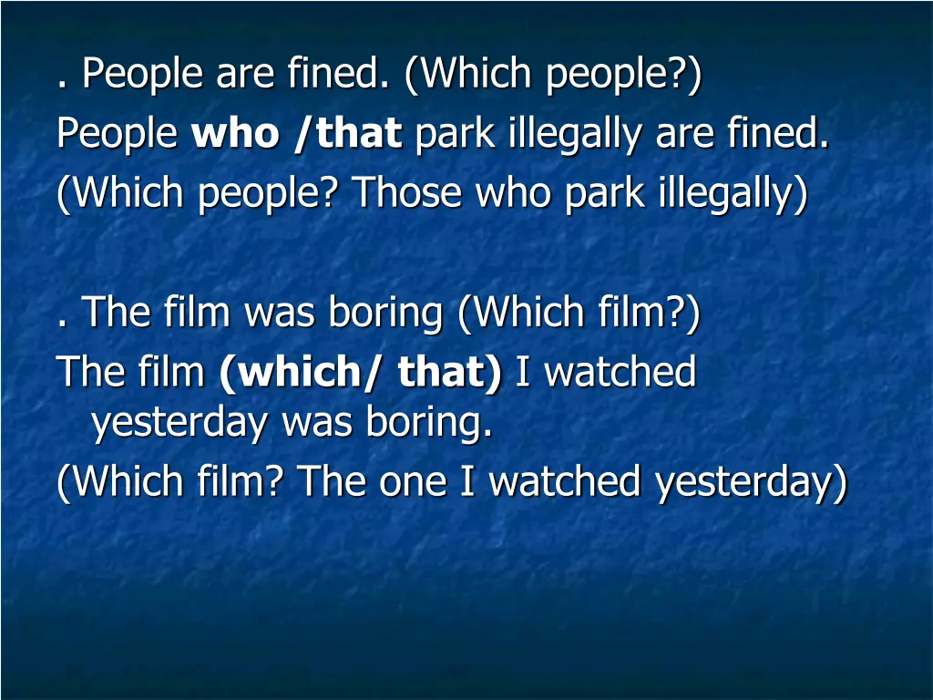 people are fined which people people who that