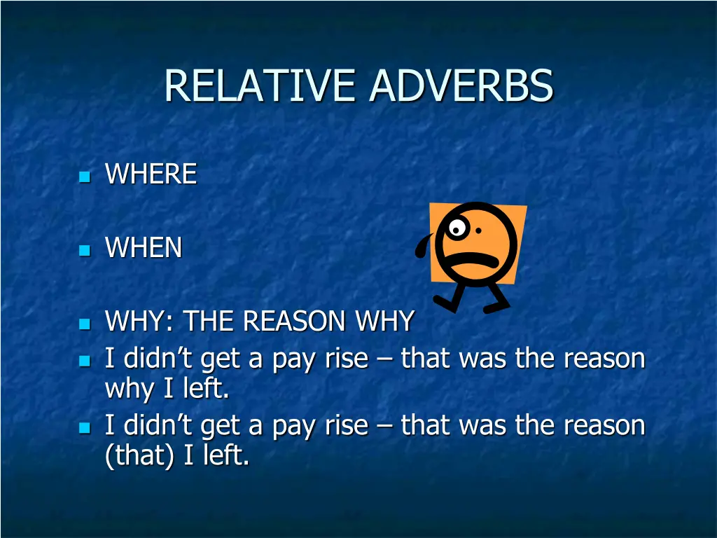 relative adverbs