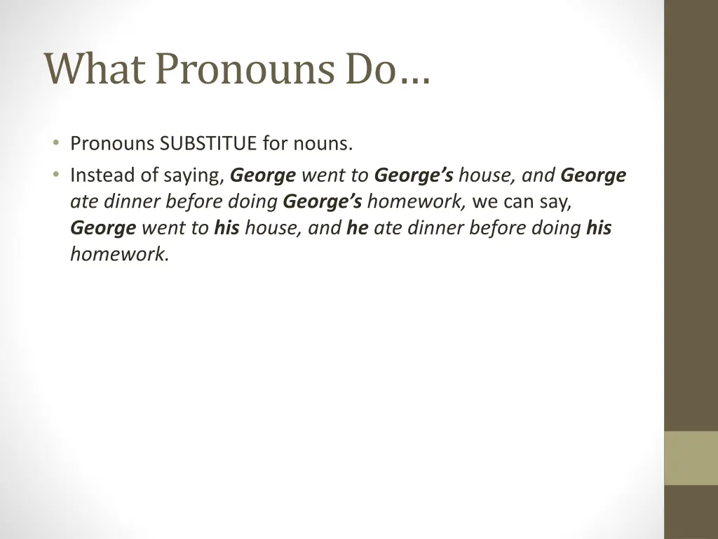 what pronouns do