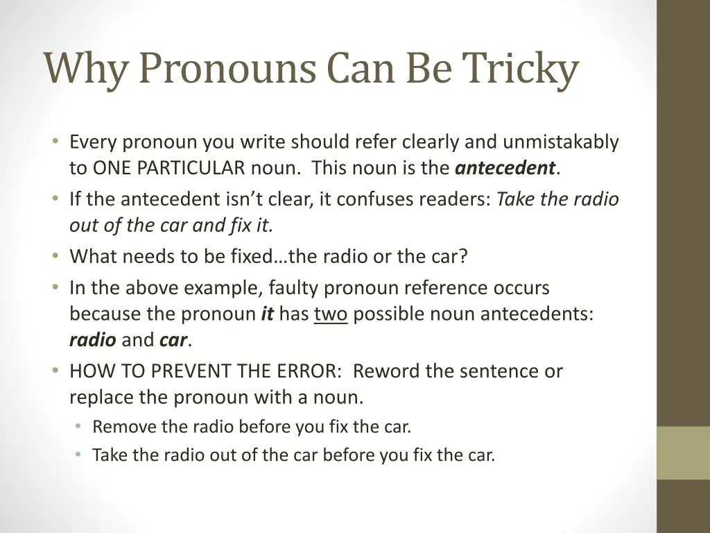 why pronouns can be tricky