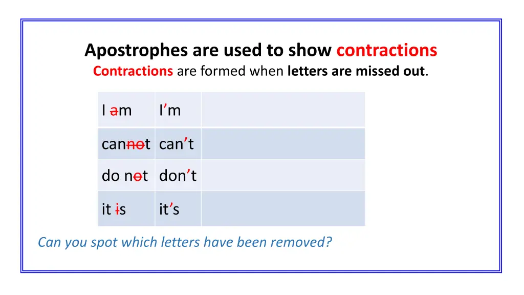 apostrophes are used to show contractions 2