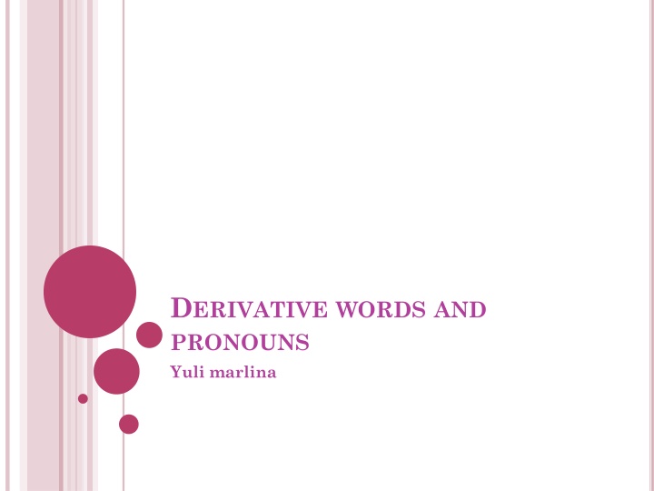 d erivative words and pronouns yuli marlina