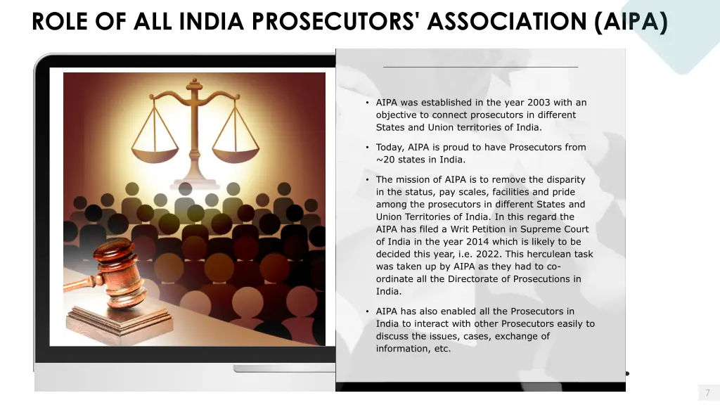 role of all india prosecutors association aipa