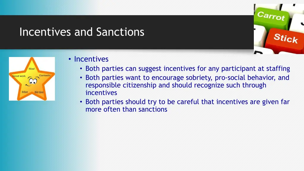 incentives and sanctions