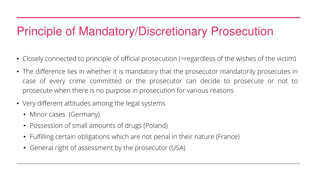 principle of mandatory discretionary prosecution