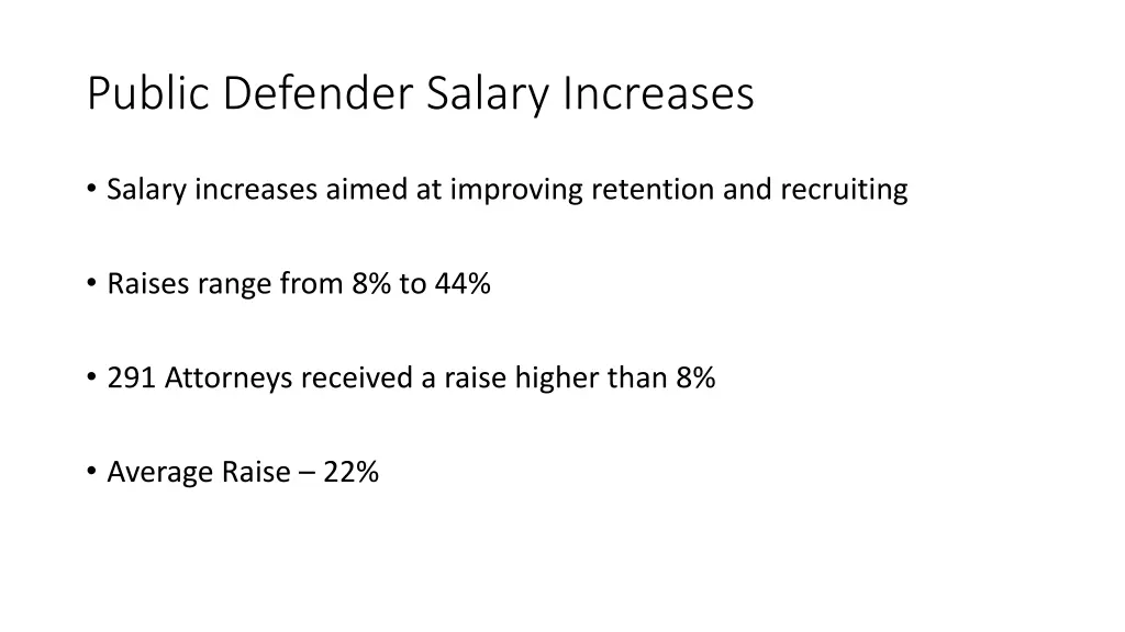 public defender salary increases 2