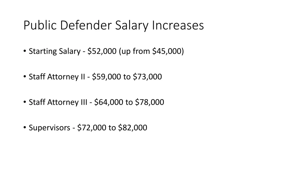 public defender salary increases 3