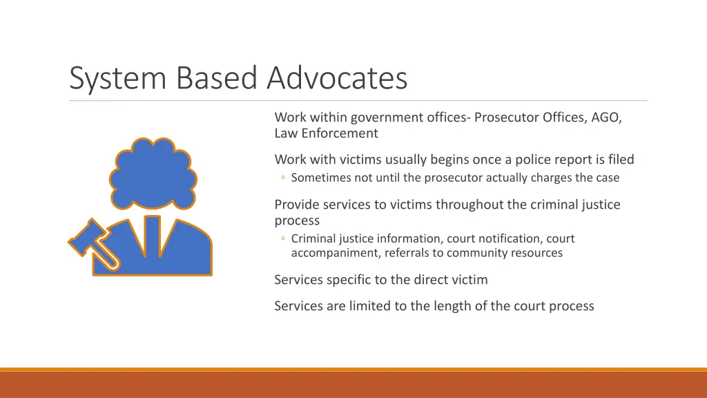 system based advocates