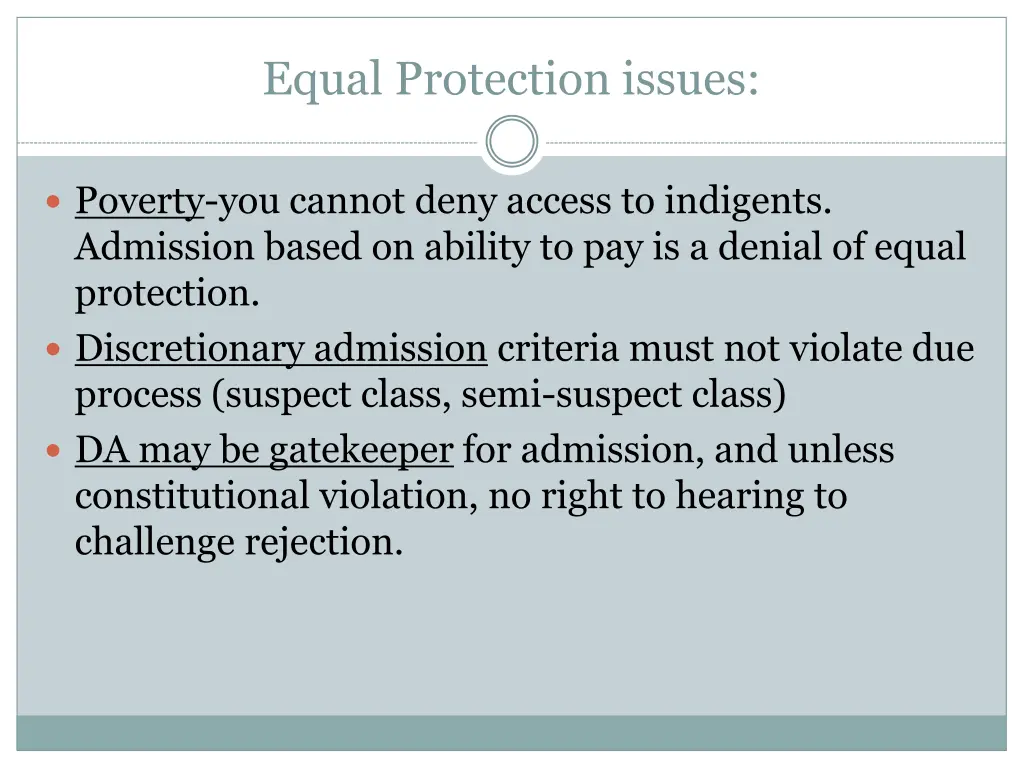 equal protection issues