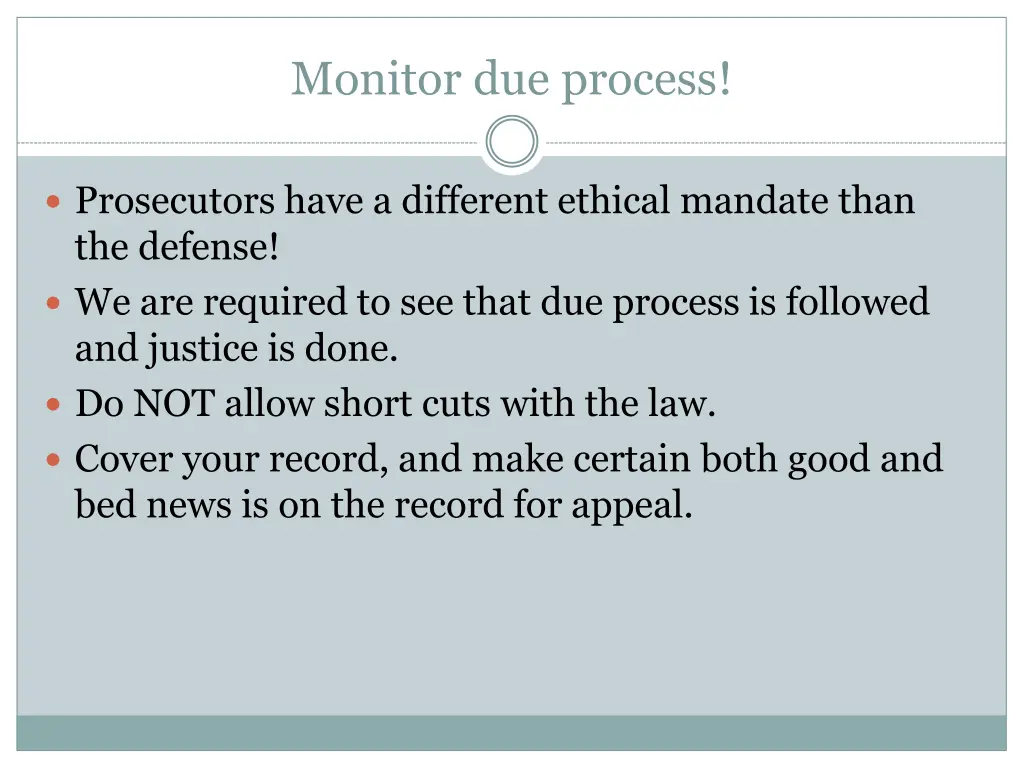 monitor due process