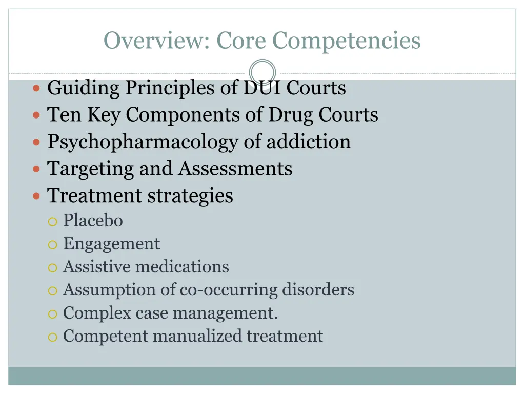 overview core competencies