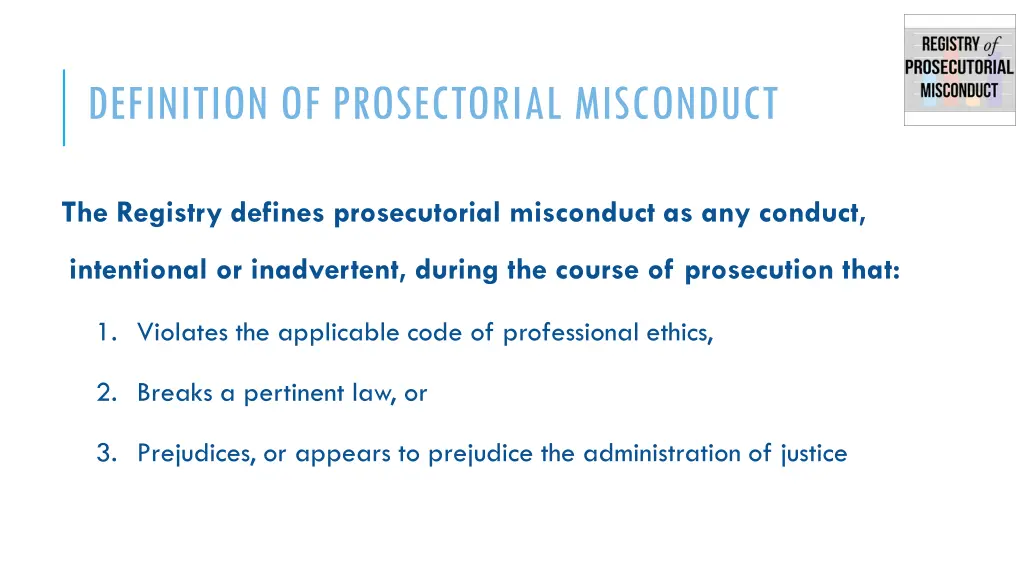 definition of prosectorial misconduct