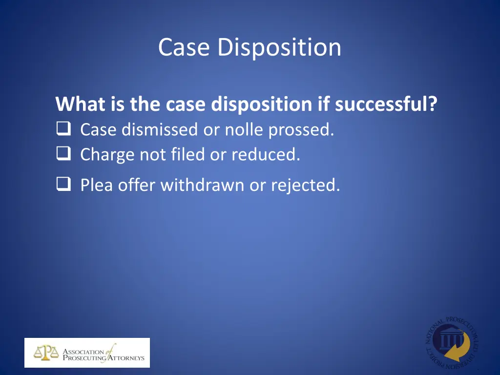 case disposition