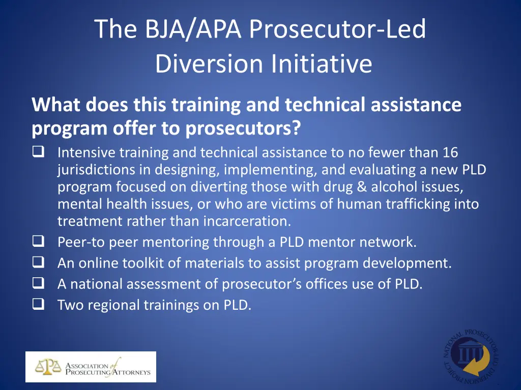 the bja apa prosecutor led diversion initiative 1