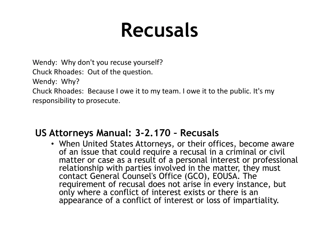 recusals