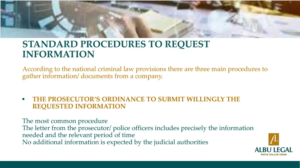 standard procedures to request information