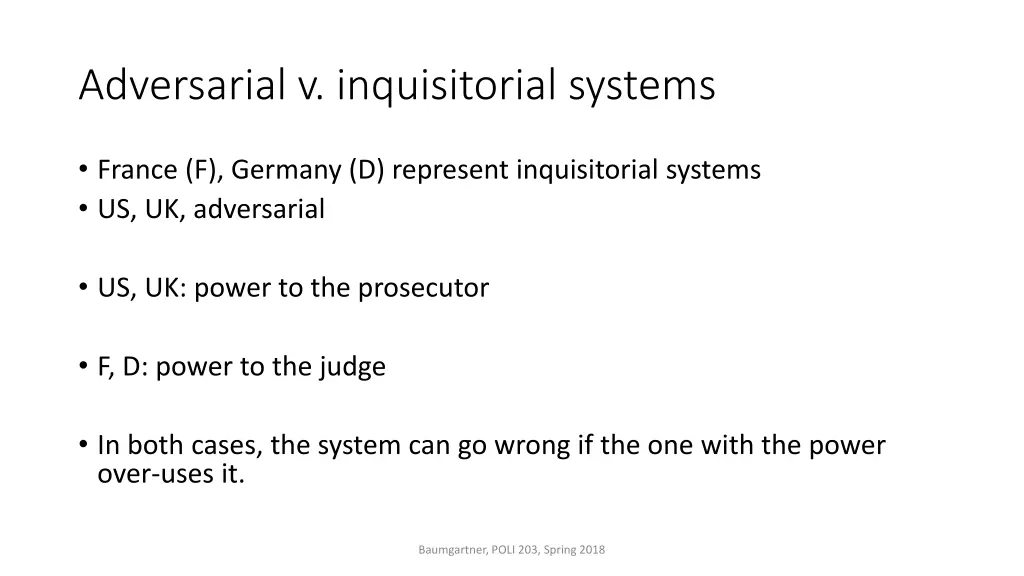 adversarial v inquisitorial systems