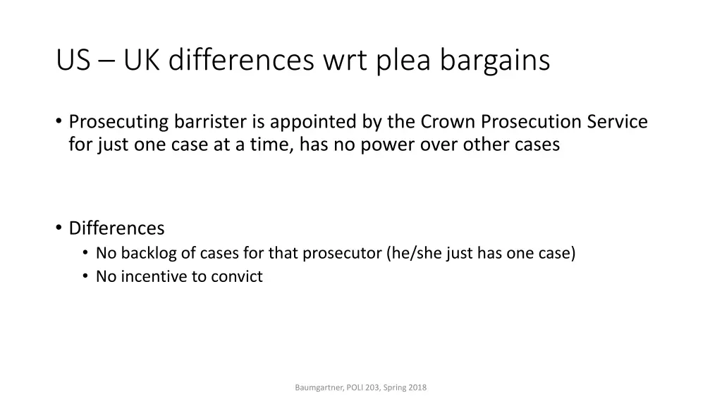 us uk differences wrt plea bargains