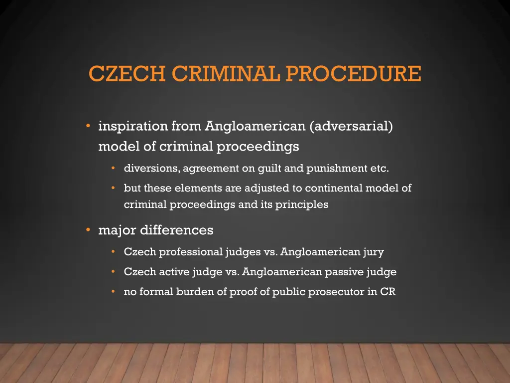 czech criminal procedure 1