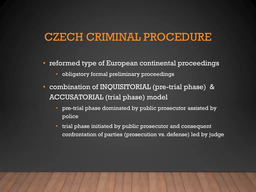 czech criminal procedure