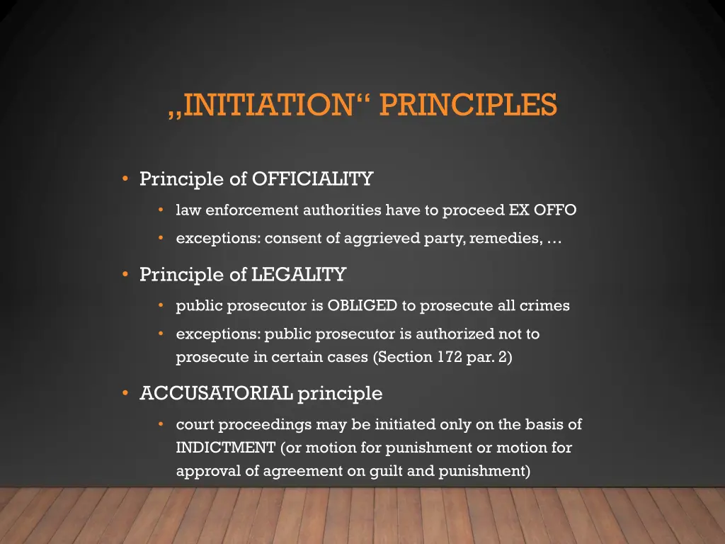 initiation principles