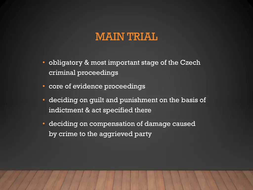 main trial 1