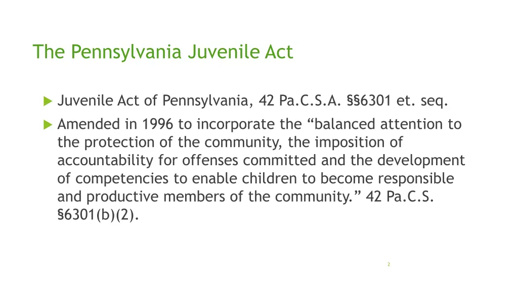 the pennsylvania juvenile act