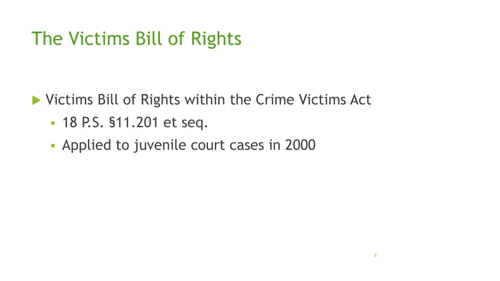 the victims bill of rights