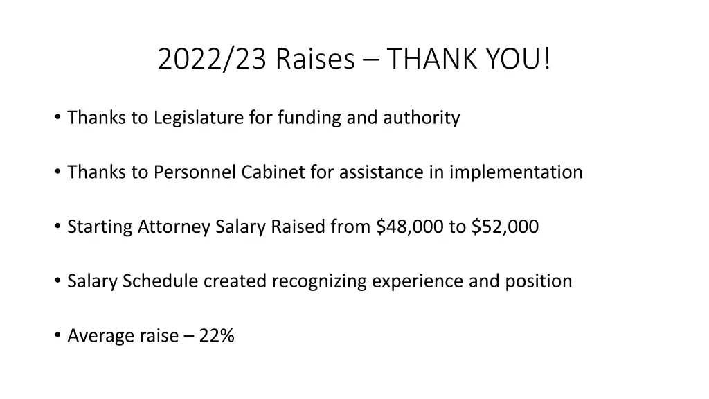 2022 23 raises thank you