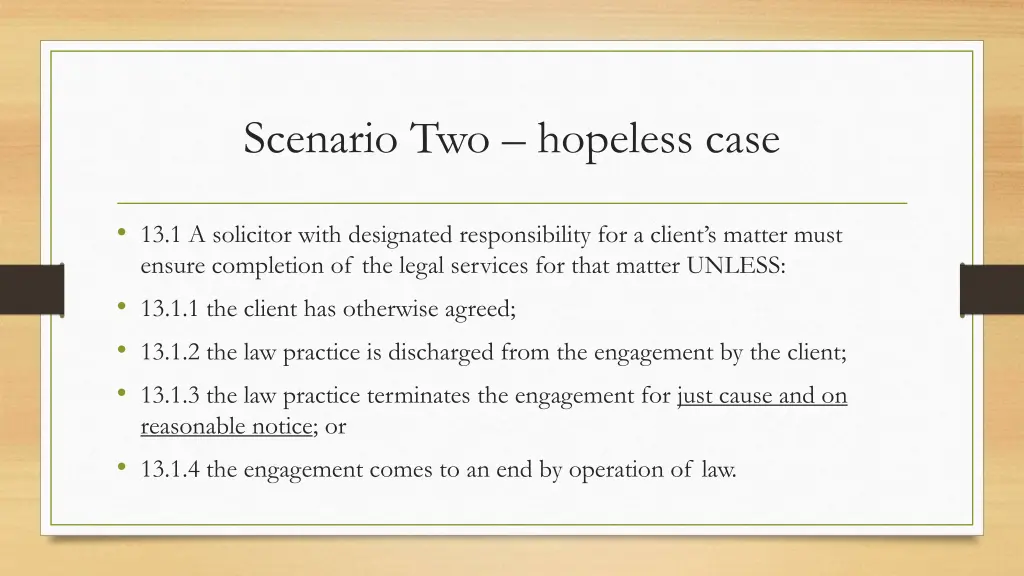 scenario two hopeless case 1