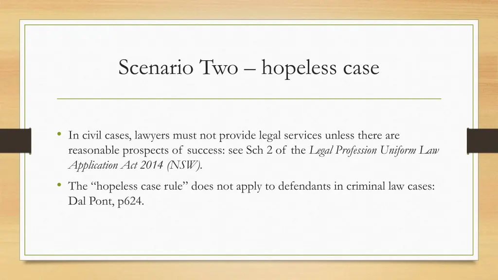 scenario two hopeless case 2