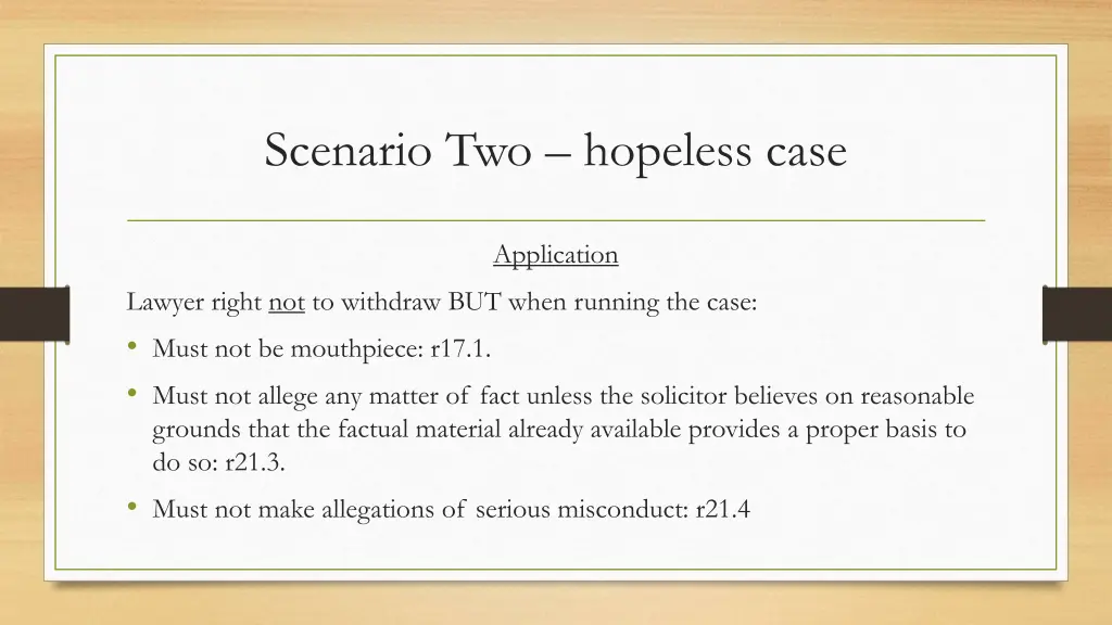 scenario two hopeless case 4