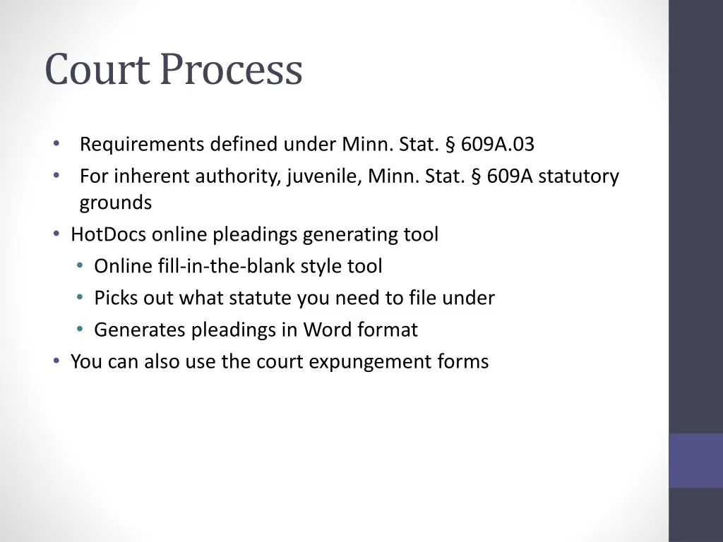 court process