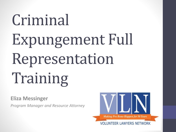 criminal expungement full representation training