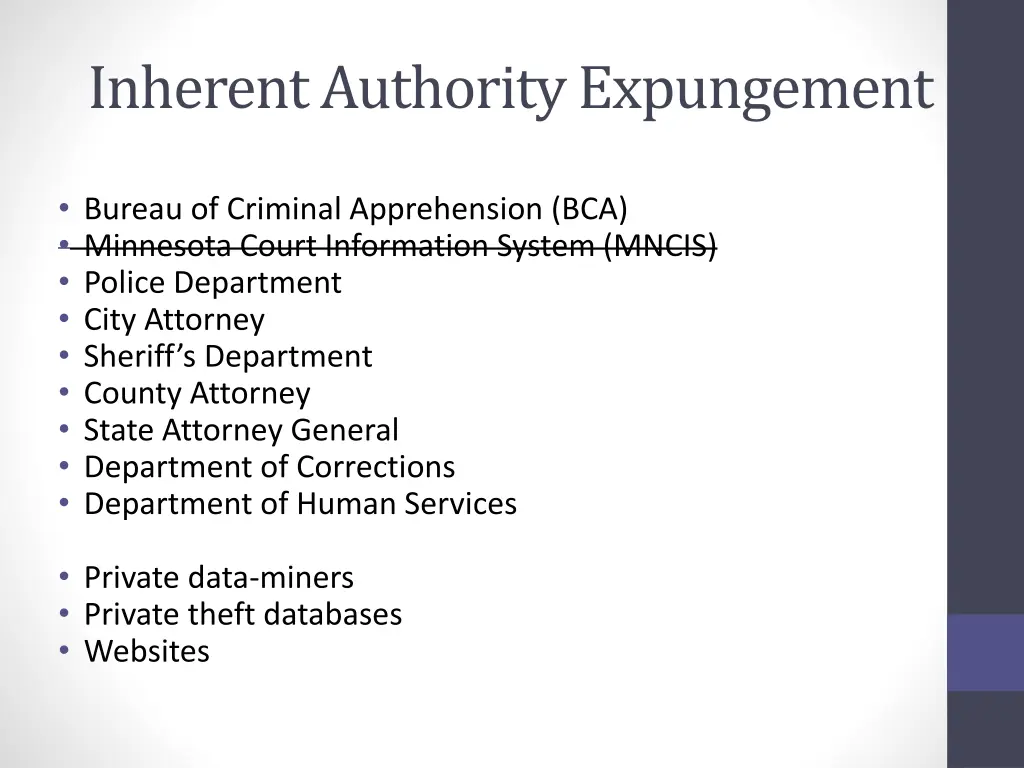 inherent authority expungement