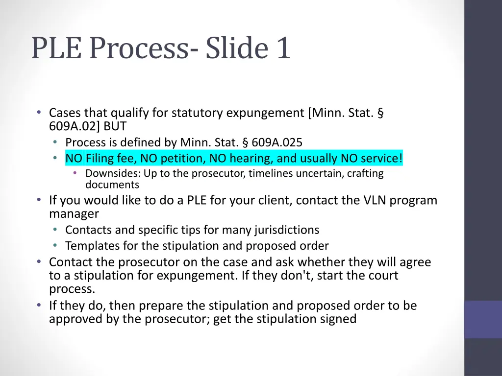 ple process slide 1