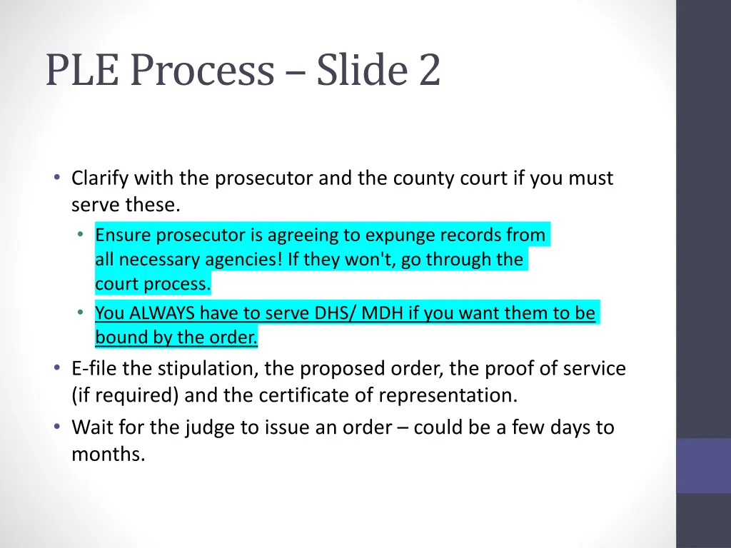 ple process slide 2