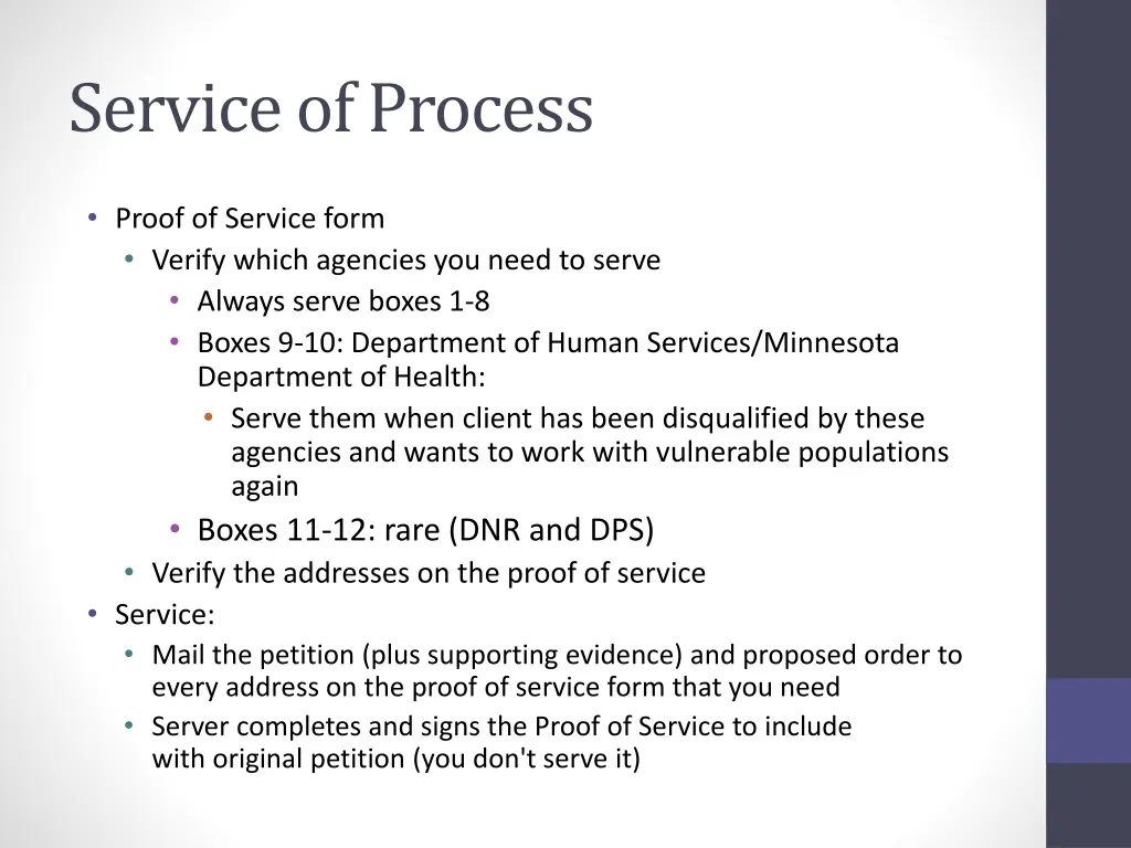 service of process