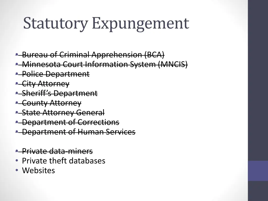 statutory expungement