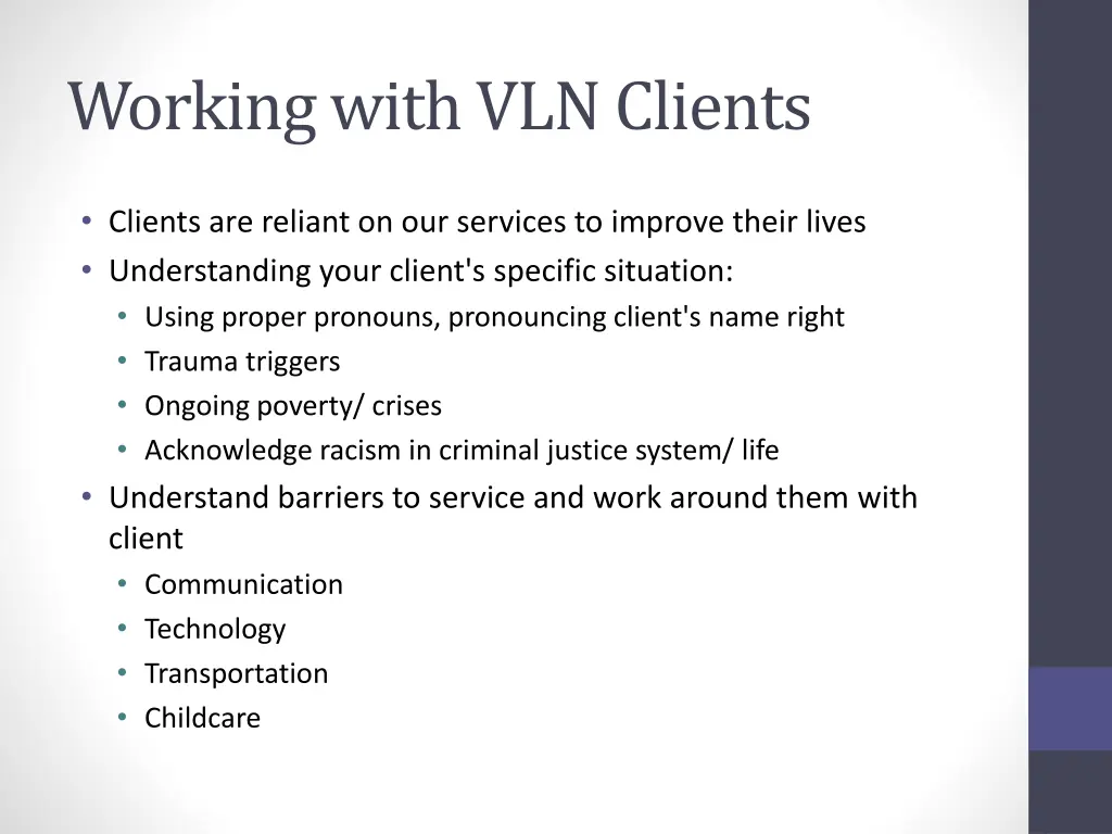 working with vln clients 1