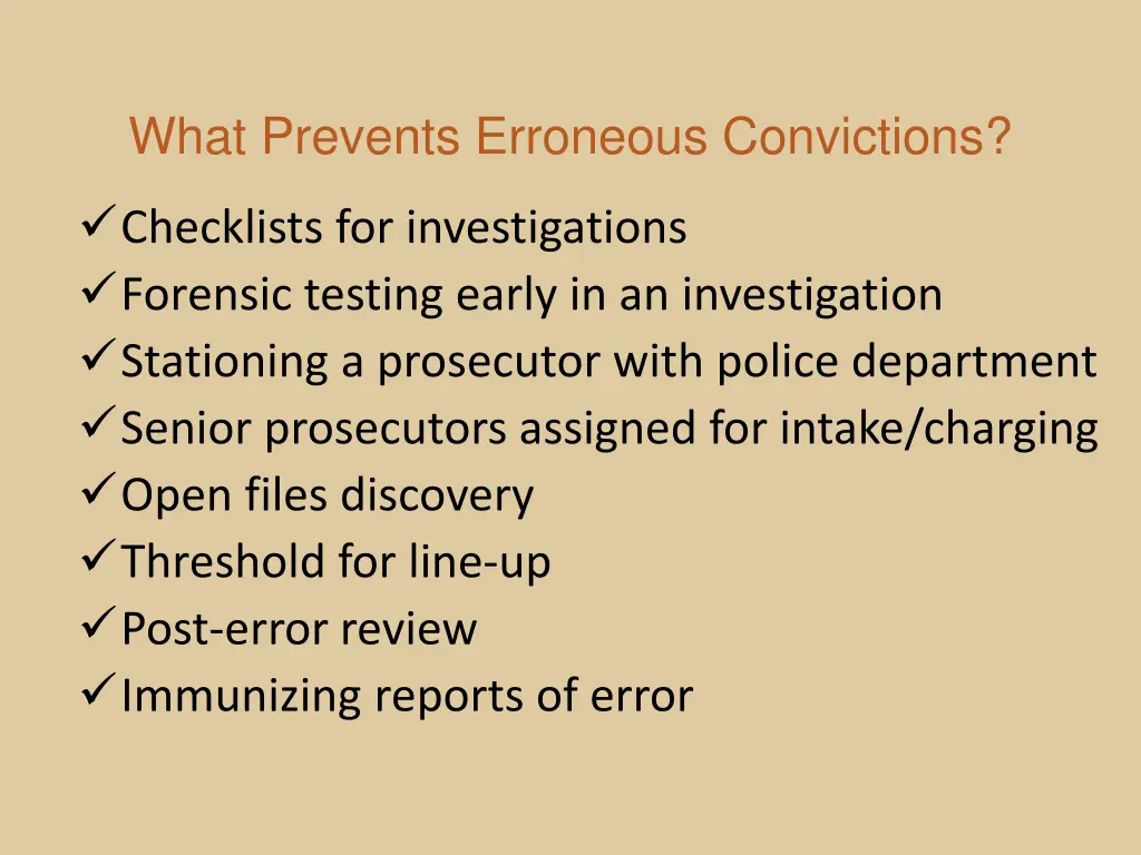 what prevents erroneous convictions