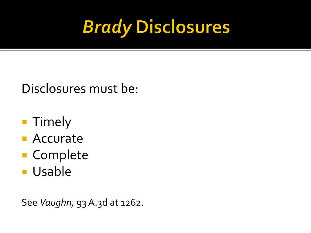 disclosures must be