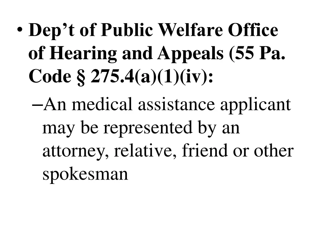 dep t of public welfare office of hearing